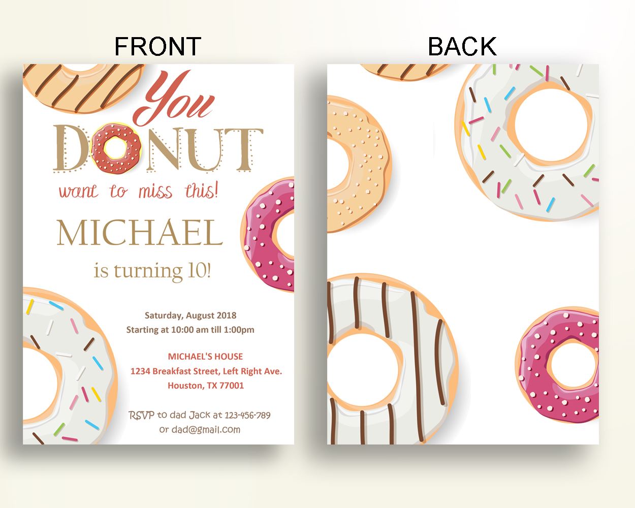 Donut Birthday Invitation Donut Birthday Party Invitation Donut Birthday Party Donut Invitation Boy Girl sweet celebration boy girl S0J4K - Digital Product