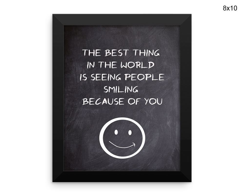 Smiling Print, Beautiful Wall Art with Frame and Canvas options available Inspirational Decor