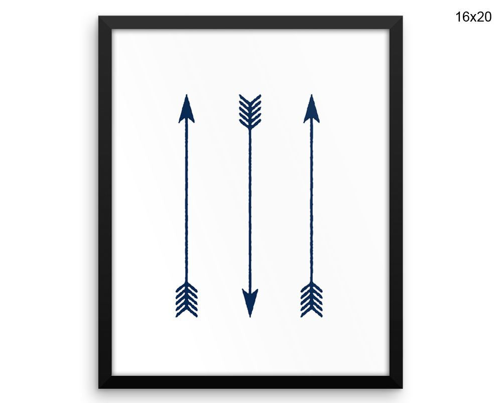 Navy Arrows Print, Beautiful Wall Art with Frame and Canvas options available  Decor