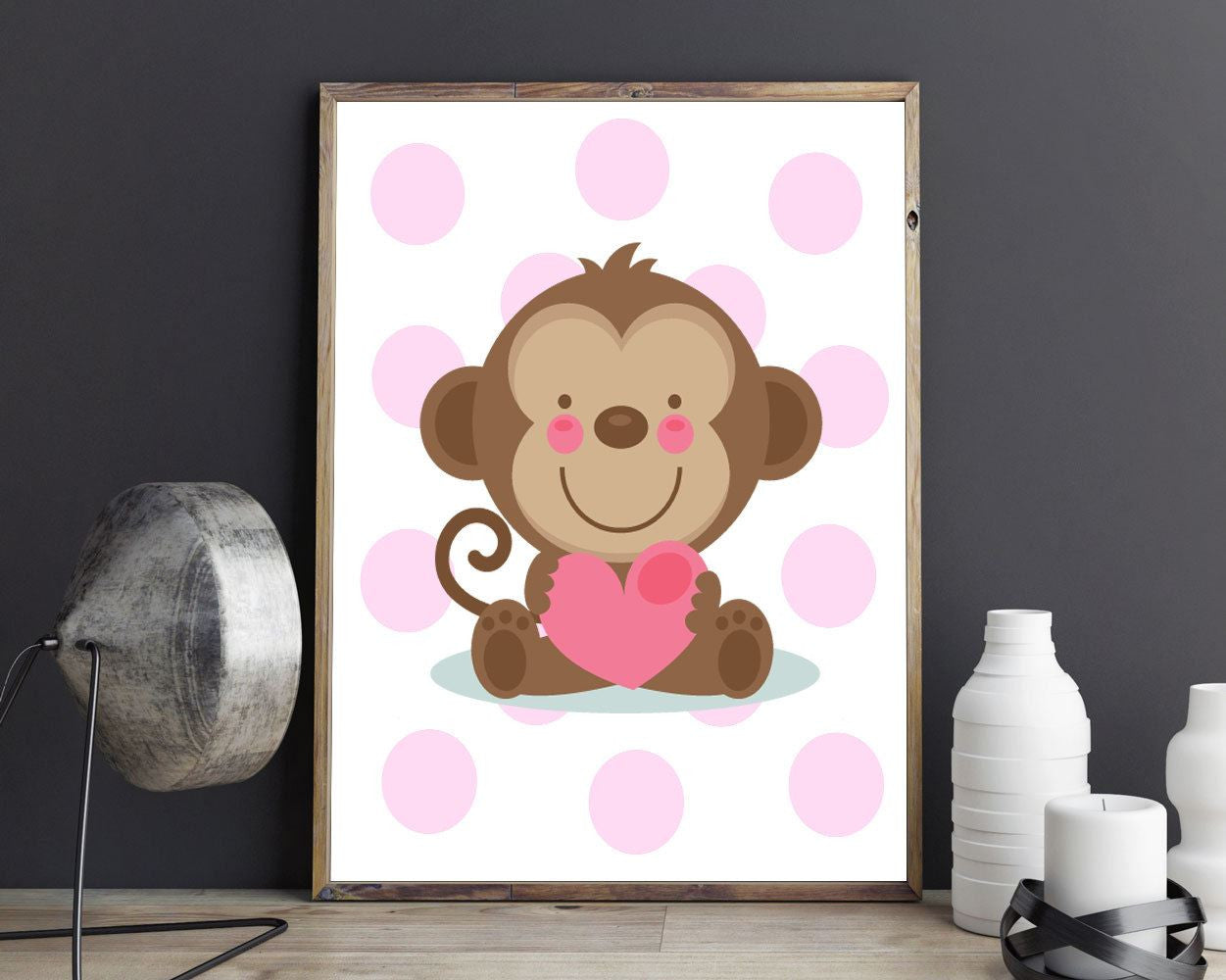 Wall Art Monkey Digital Print Monkey Poster Art Monkey Wall Art Print Monkey Nursery Art Monkey Nursery Print Monkey Wall Decor Monkey - Digital Download