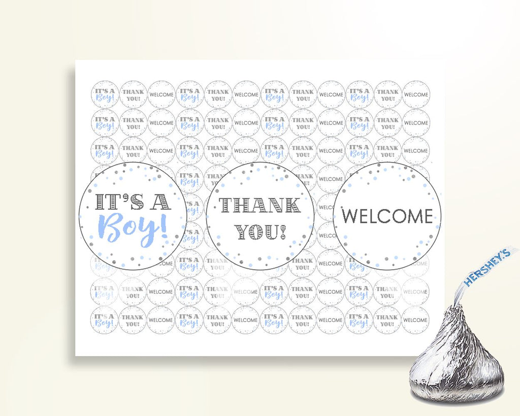 Hershey Kisses Baby Shower Hershey Kisses Blue And Silver Baby Shower Hershey Kisses Blue Silver Baby Shower Blue And Silver Hershey OV5UG - Digital Product