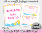 Advice Cards Baby Shower Advice Cards Rubber Duck Baby Shower Advice Cards Baby Shower Rubber Duck Advice Cards Purple Pink pdf jpg rd001