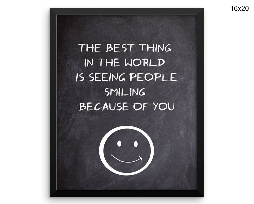 Smiling Print, Beautiful Wall Art with Frame and Canvas options available Inspirational Decor