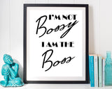 Bossy Prints Wall Art Boss Digital Download Bossy Kitchen Art Boss Kitchen Print Bossy Instant Download Boss Frame And Canvas Available - Digital Download