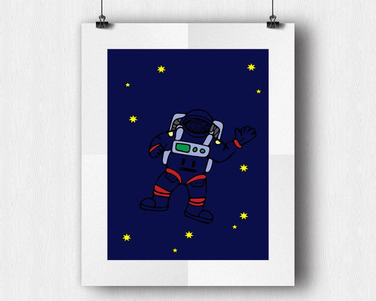 Wall Art Astronaut Digital Print Astronaut Poster Art Astronaut Wall Art Print Astronaut Nursery Art Astronaut Nursery Print Astronaut Wall - Digital Download