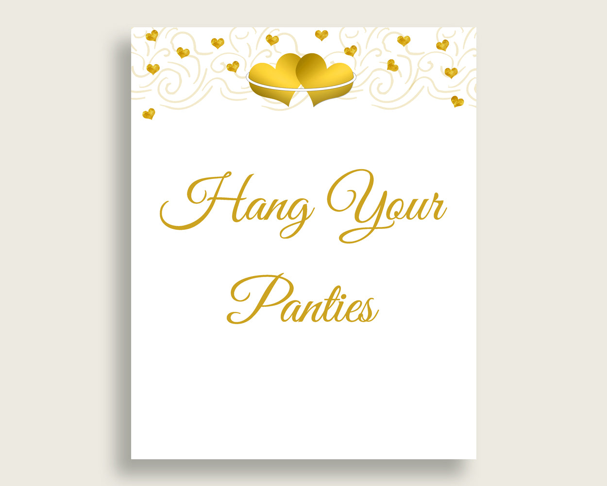 Drop Your Panties Bridal Shower Drop Your Panties Gold Hearts Bridal Shower Drop Your Panties Bridal Shower Gold Hearts Drop Your 6GQOT