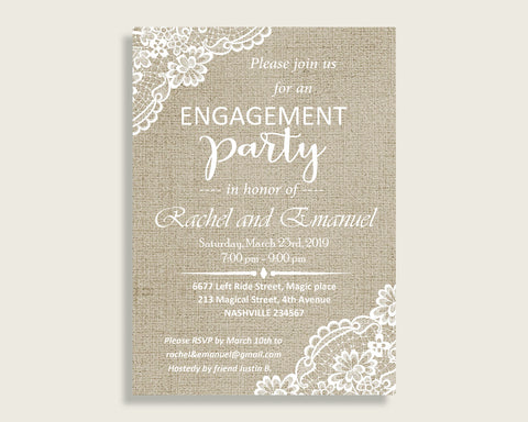 Engagement Party Invitation Bridal Shower Engagement Party Invitation Burlap And Lace Bridal Shower Engagement Party Invitation Bridal NR0BX