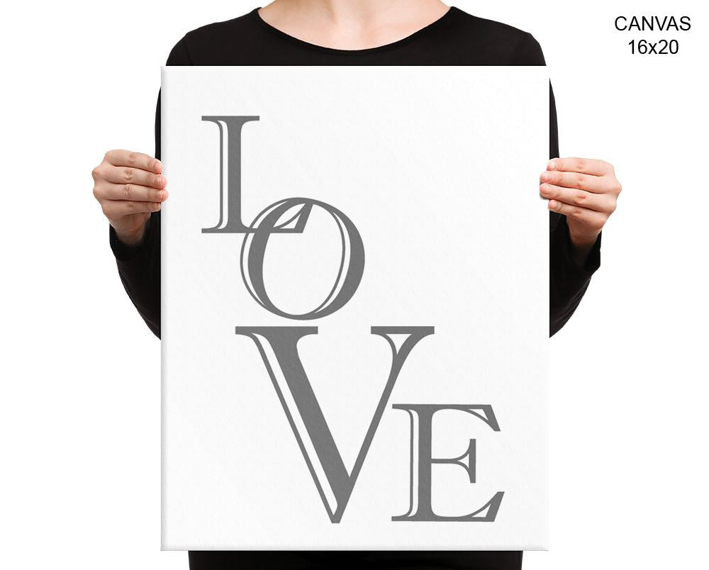 Love Print, Beautiful Wall Art with Frame and Canvas options available Bedroom Decor