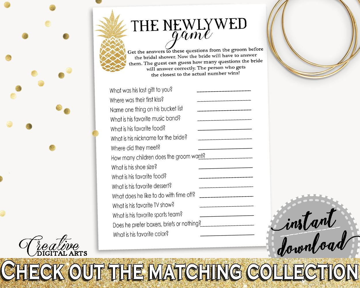 The Newlywed Game Bridal Shower The Newlywed Game Pineapple Bridal Shower The Newlywed Game Bridal Shower Pineapple The Newlywed Game 86GZU - Digital Product