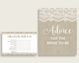 Advice Cards Bridal Shower Advice Cards Burlap And Lace Bridal Shower Advice Cards Bridal Shower Burlap And Lace Advice Cards Brown NR0BX