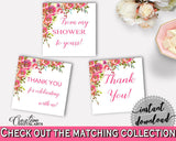 Favor Tags Bridal Shower Favor Tags Spring Flowers Bridal Shower Favor Tags Bridal Shower Spring Flowers Favor Tags Pink Green party UY5IG - Digital Product