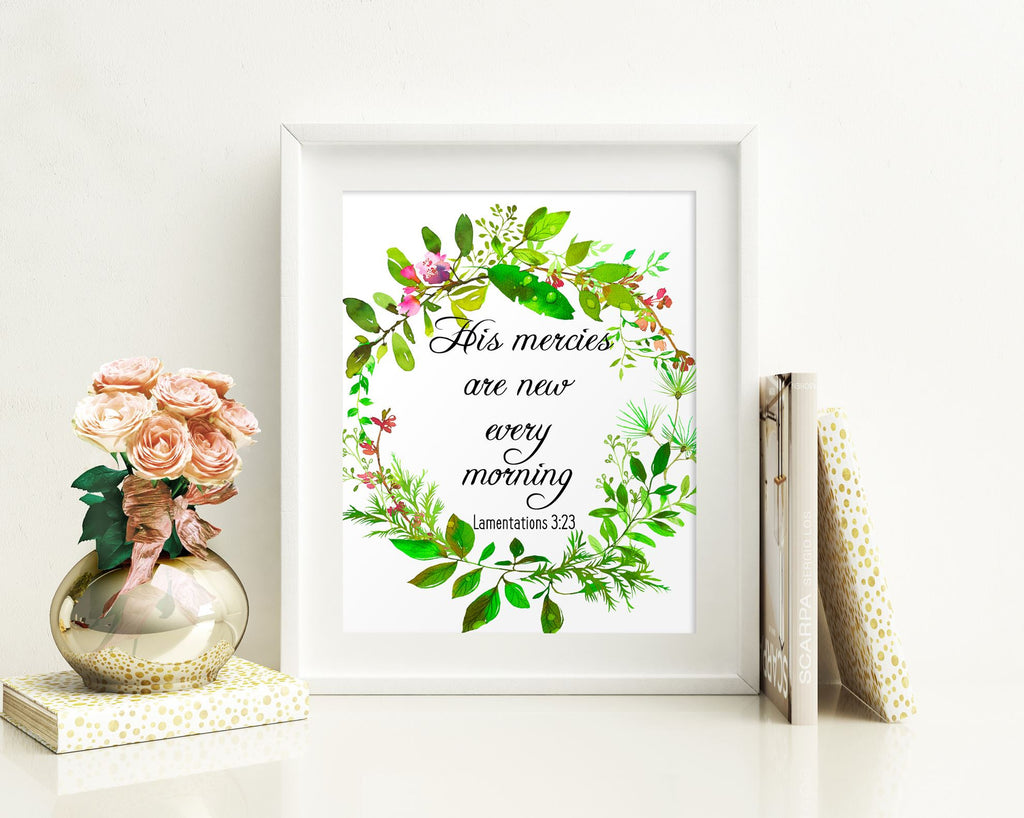 Wall Art His Mercies Are New Every Morning Digital Print His Mercies Are New Every Morning Poster Art His Mercies Are New Every Morning Wall - Digital Download