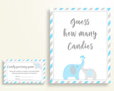 Candy Guessing Baby Shower Candy Guessing Elephant Baby Shower Candy Guessing Blue Gray Baby Shower Elephant Candy Guessing pdf jpg C0U64 - Digital Product