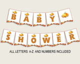 Banner Baby Shower Banner Fall Baby Shower Banner Baby Shower Pumpkin Banner Orange Brown party organising shower celebration baby BPK3D - Digital Product