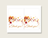 Thank You Card Bridal Shower Thank You Card Fall Bridal Shower Thank You Card Bridal Shower Autumn Thank You Card Brown Yellow party YCZ2S