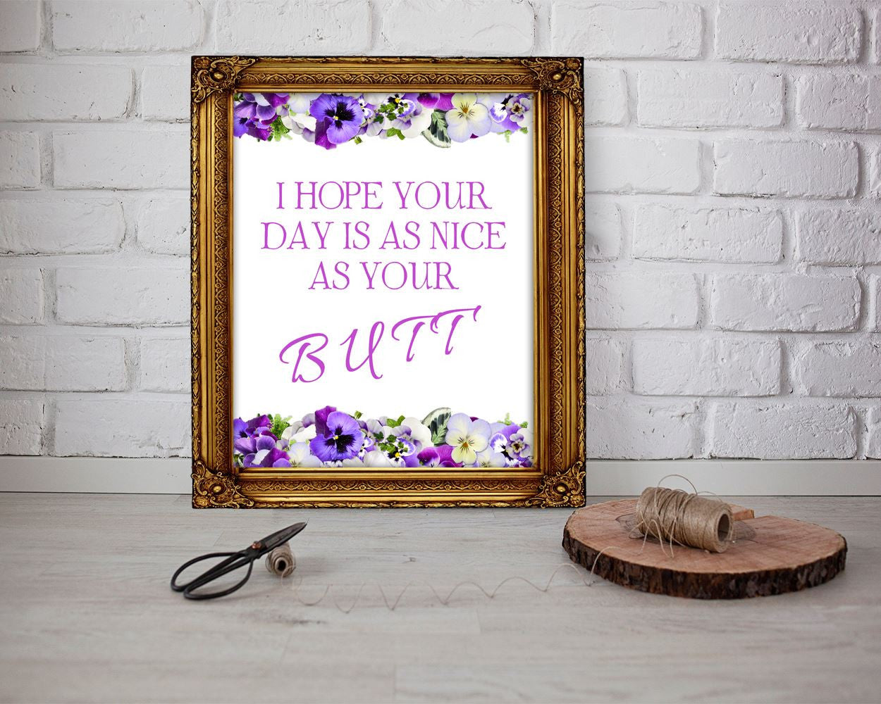 Wall Art Ass Digital Print Butt Poster Art Ass Wall Art Print Butt I_ Hope Art Butt I_ Hope Print Ass Wall Decor Ass Funny Quote Print - Digital Download