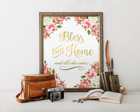 Home Prints Wall Art Bless Digital Download Home House Art Bless House Print Home Instant Download Bless Frame And Canvas Available - Digital Download