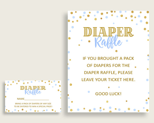 Diaper Raffle Baby Shower Diaper Raffle Confetti Baby Shower Diaper Raffle Blue Gold Baby Shower Confetti Diaper Raffle party theme cb001