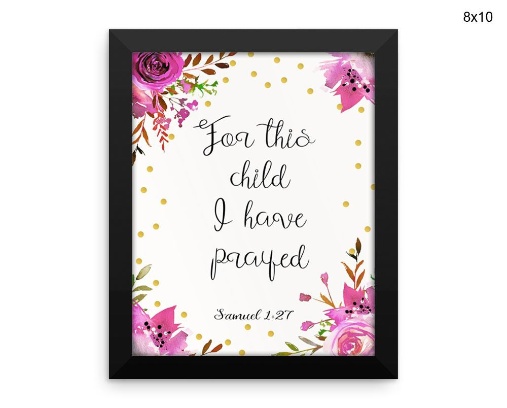 Samuel Prayer Print, Beautiful Wall Art with Frame and Canvas options available Catholic Decor