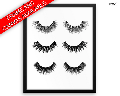 Eyelashes Print, Beautiful Wall Art with Frame and Canvas options available Beauty Decor
