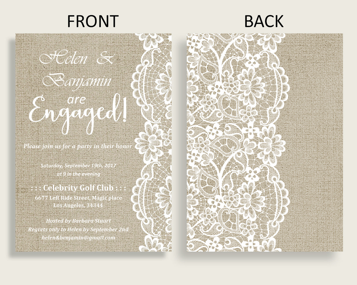 Engagement Invitation Bridal Shower Engagement Invitation Burlap And Lace Bridal Shower Engagement Invitation Bridal Shower Burlap And NR0BX