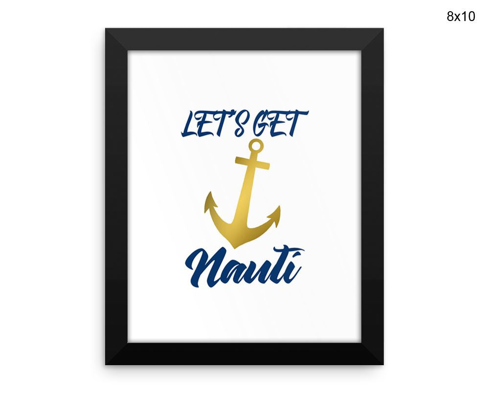 Nautical Anchor Print, Beautiful Wall Art with Frame and Canvas options available Bar Decor