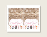 Thank You Card Baby Shower Thank You Card Forest Girl Baby Shower Thank You Card Baby Shower Forest Girl Thank You Card Pink White OBJUF - Digital Product