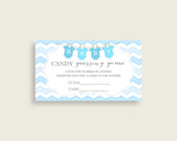 Blue White Candy Guessing Game, Chevron Baby Shower Boy Sign And Cards, Guess How Many Candies, Candy Jar Game, Jelly Beans, Instant cbl01