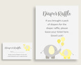 Diaper Raffle Baby Shower Diaper Raffle Yellow Baby Shower Diaper Raffle Baby Shower Elephant Diaper Raffle Yellow Gray party décor W6ZPZ