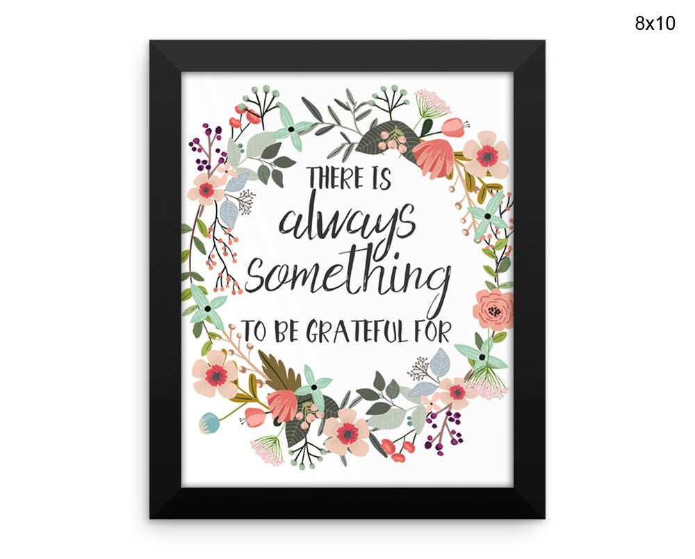 Grateful Print, Beautiful Wall Art with Frame and Canvas options available Home Decor