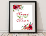 Wall Art Home Is Where Mom Is Digital Print Home Is Where Mom Is Poster Art Home Is Where Mom Is Wall Art Print Home Is Where Mom Is  Wall - Digital Download