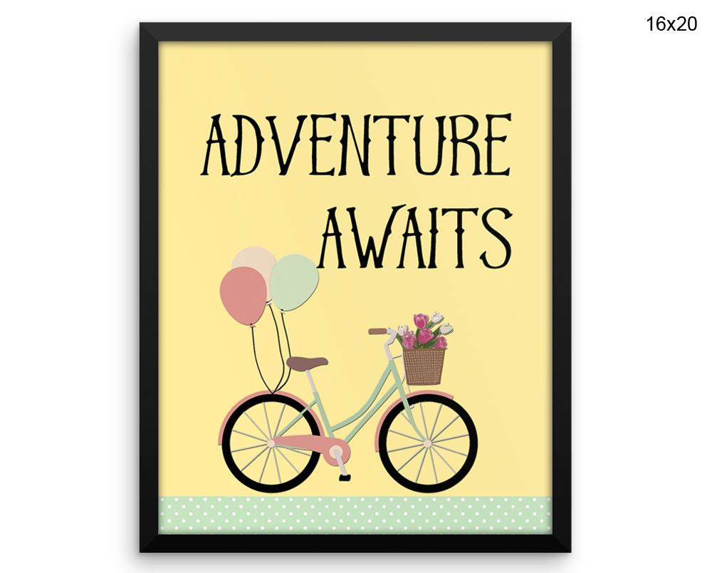 Adventure Print, Beautiful Wall Art with Frame and Canvas options available Kids Decor