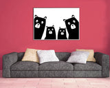 Bear Family Art, woodland, animal print, bear family poster, Modern Minimalist Art, birthday gift, warming present, Wall Decor, Most Popular - Digital Download
