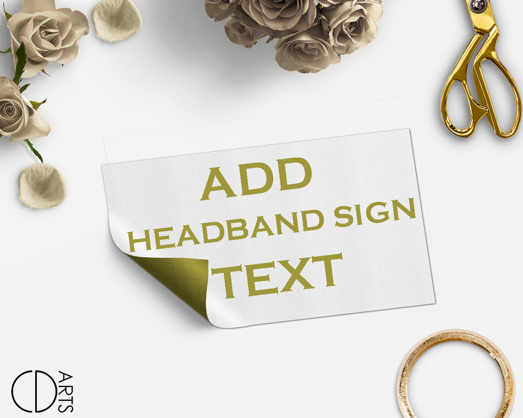 Add On link only for edit Headband sign text - digital file