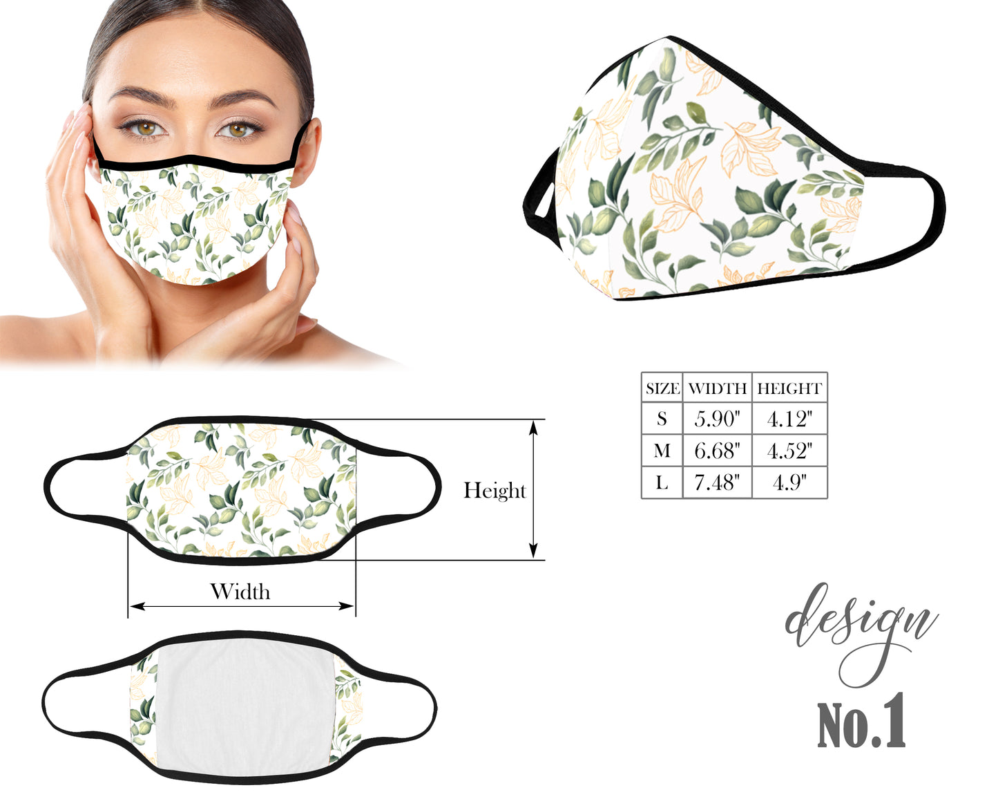 Floral Face Mask, Protective Mouth Mask, Reusable Mask, Washable Mask, Dust Mask, Kids and Adult Face Mask With Filter Pocket