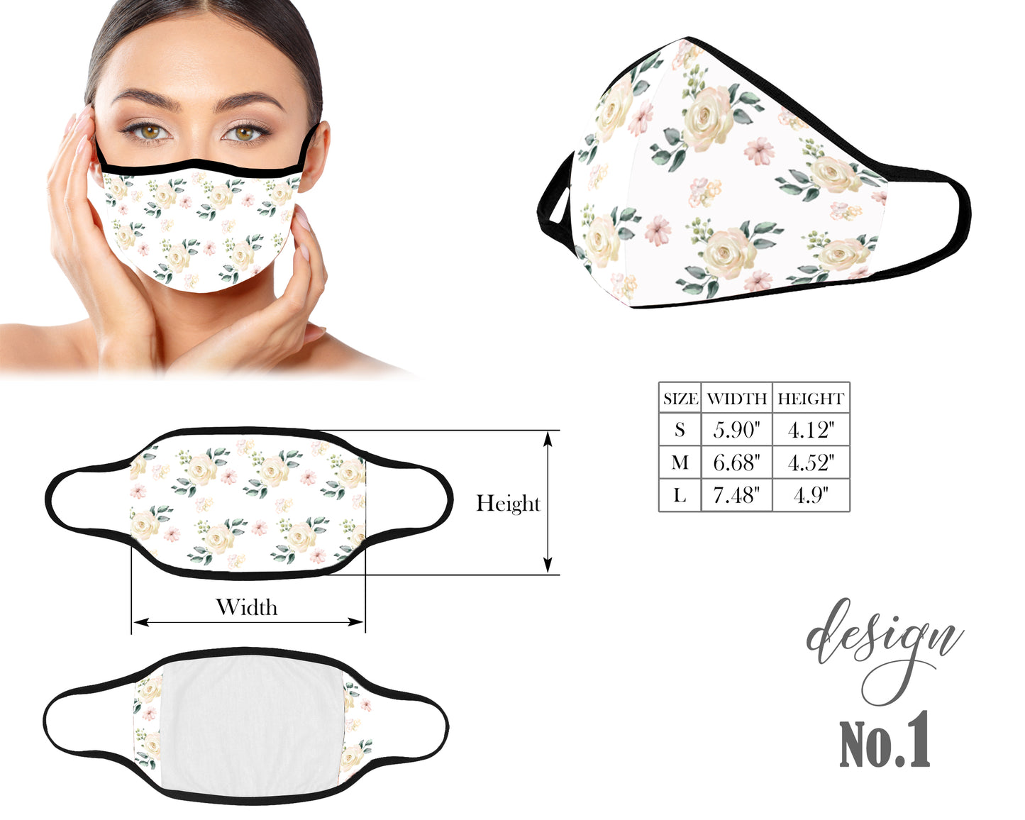 Women Face Mask, Children Face Mask, Washable and Reusable Mouth Mask, Anti Dust With Filter Pocket, Floral Pattern Mask, Unisex Mask