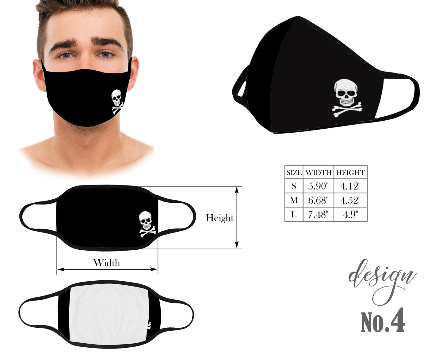 Skull Face Mask, Scary Face Mask, Reusable and Washable Face Mask, Men and Women Dust Mask, Kids and Adult Face Mask With Filter Pocket