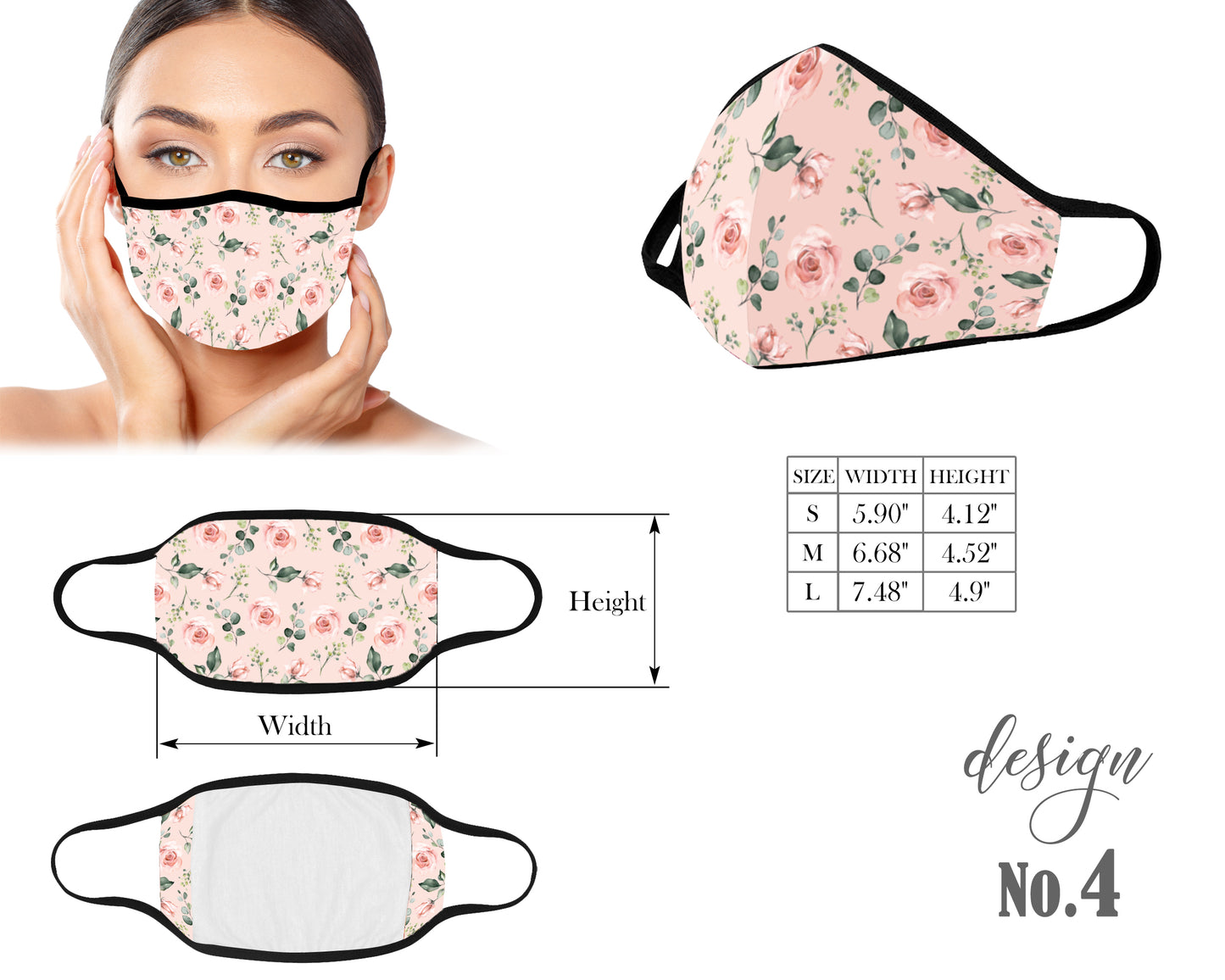 Women Face Mask, Children Face Mask, Washable and Reusable Mouth Mask, Anti Dust With Filter Pocket, Floral Pattern Mask, Unisex Mask