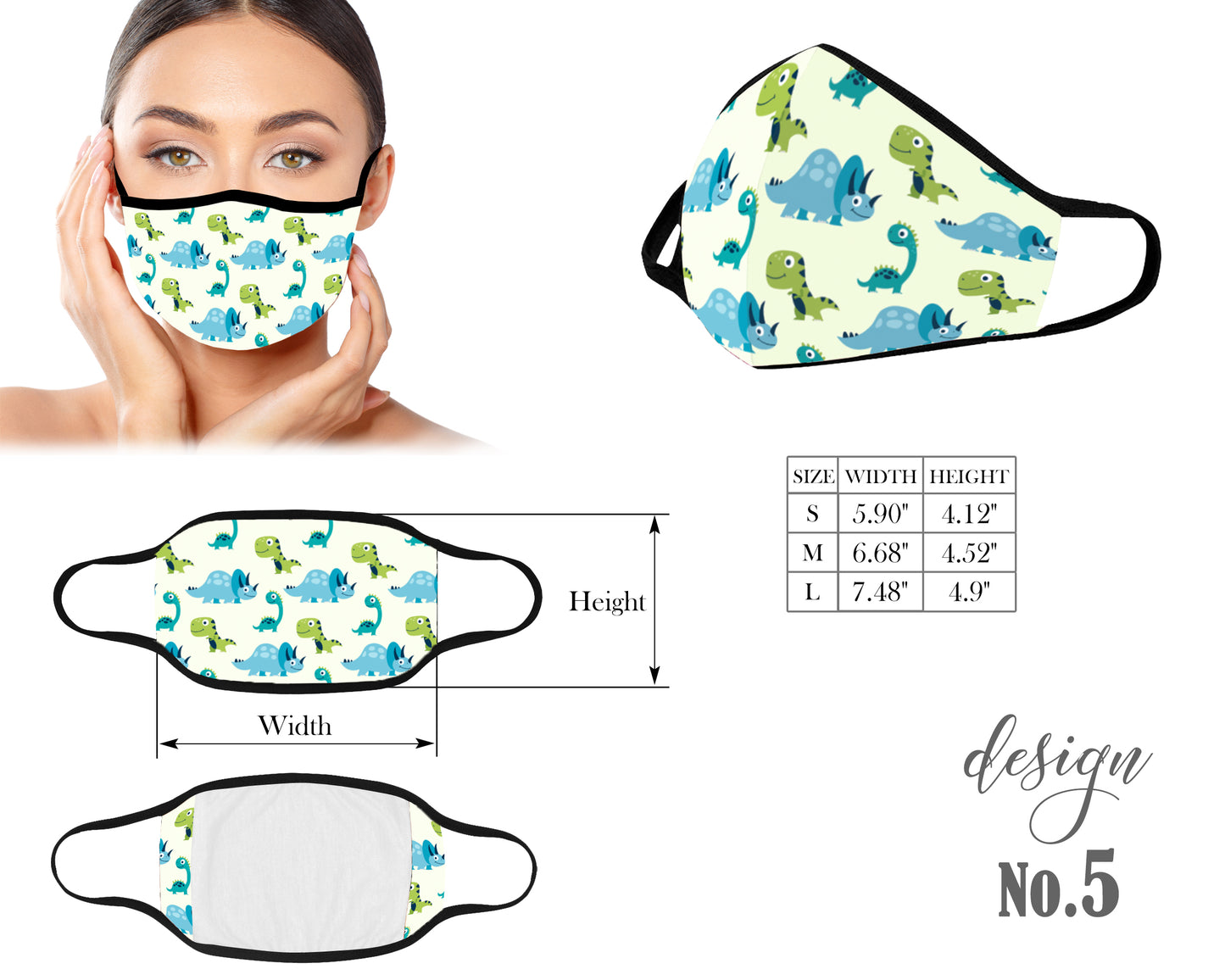 Washable Face Mask With Animals Pattern, Cute Adult and Kids Face Mask with Filter Pocket, Reusable Protective Mask, Unisex Mouth Mask, Women Men Mask