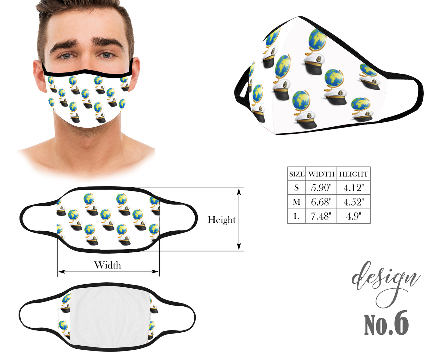 Kids and Adult Protective Face Mask, Washable and Reusable Mouth Mask, Unisex Mask, Police Graduation Restaurant Doctor, Anti Dust With Filter Pocket