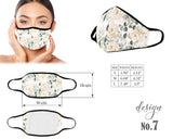 Women Face Mask, Children Face Mask, Washable and Reusable Mouth Mask, Anti Dust With Filter Pocket, Floral Pattern Mask, Unisex Mask