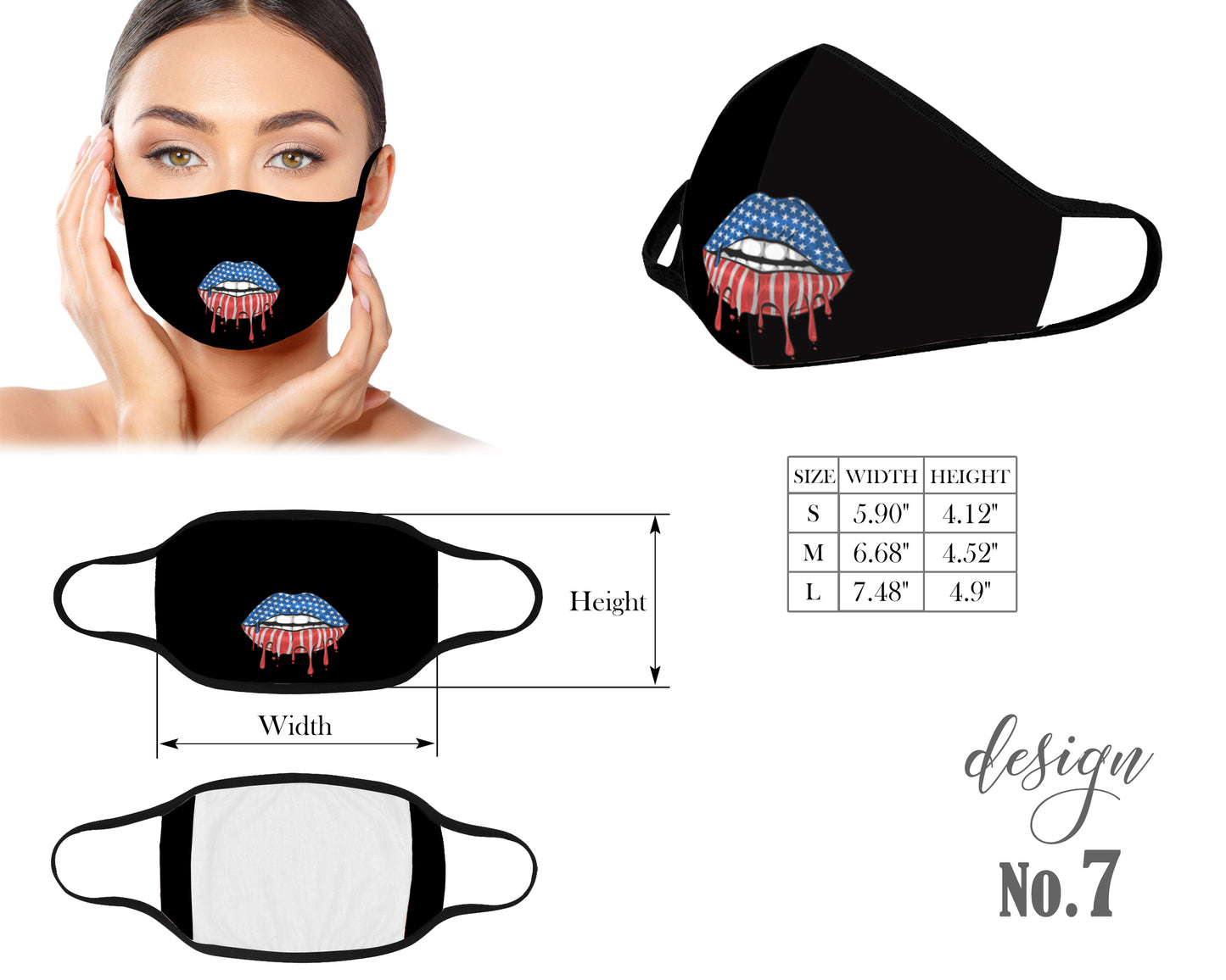 USA Face Mask, Reusable and Washable Face Mask, Dust Mask, American Flag Mask, 4th of July mask, Kids and Adult Face Mask With Filter Pocket, Protective Mouth Mask