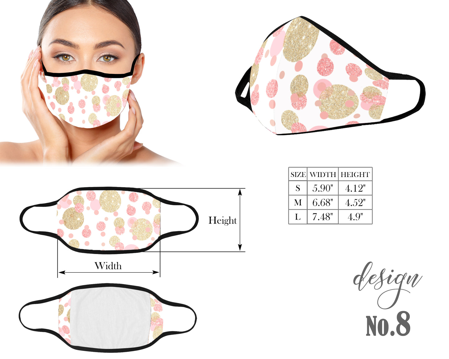 Mouth Mask, Protective Face Mask, Reusable Mask, Washable Mask, Dust Mask, Mask With Filter Pocket, Kids Mask, Adult Mask, Children Mask, Elephant Bee Butterfly Flowers