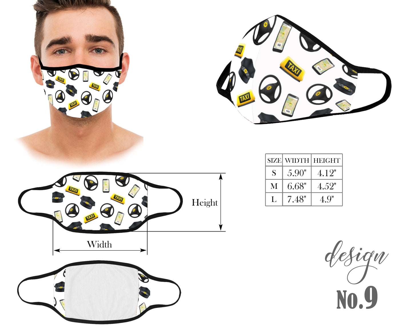 Kids and Adult Protective Face Mask, Washable and Reusable Mouth Mask, Unisex Mask, Police Graduation Restaurant Doctor, Anti Dust With Filter Pocket