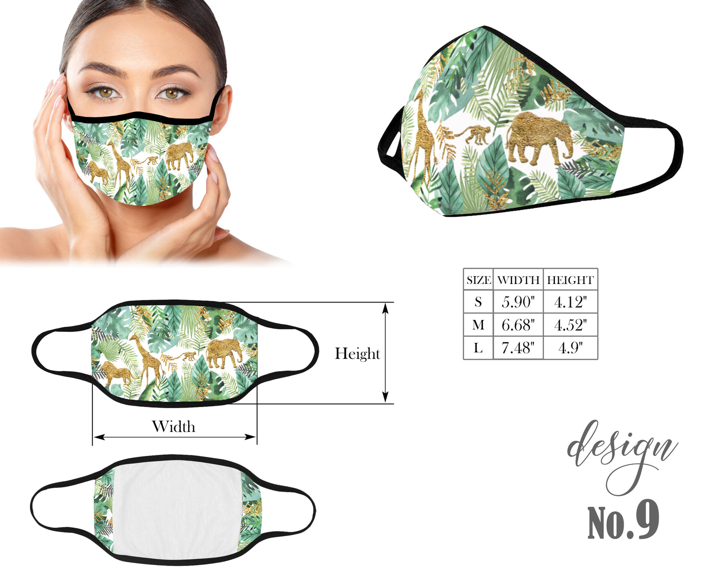 Washable Face Mask With Animals Pattern, Cute Adult and Kids Face Mask with Filter Pocket, Reusable Protective Mask, Unisex Mouth Mask, Women Men Mask