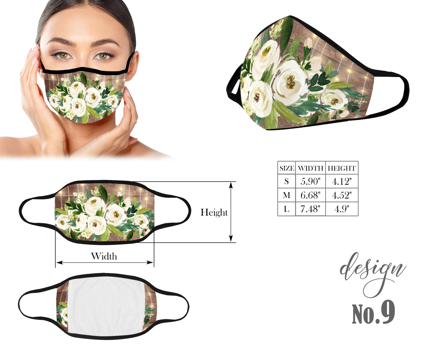 Mouth Mask, Protective Face Mask, Reusable Mask, Washable Mask, Dust Mask, Mask With Filter Pocket, Kids Mask, Adult Mask, Children Mask, Elephant Bee Butterfly Flowers