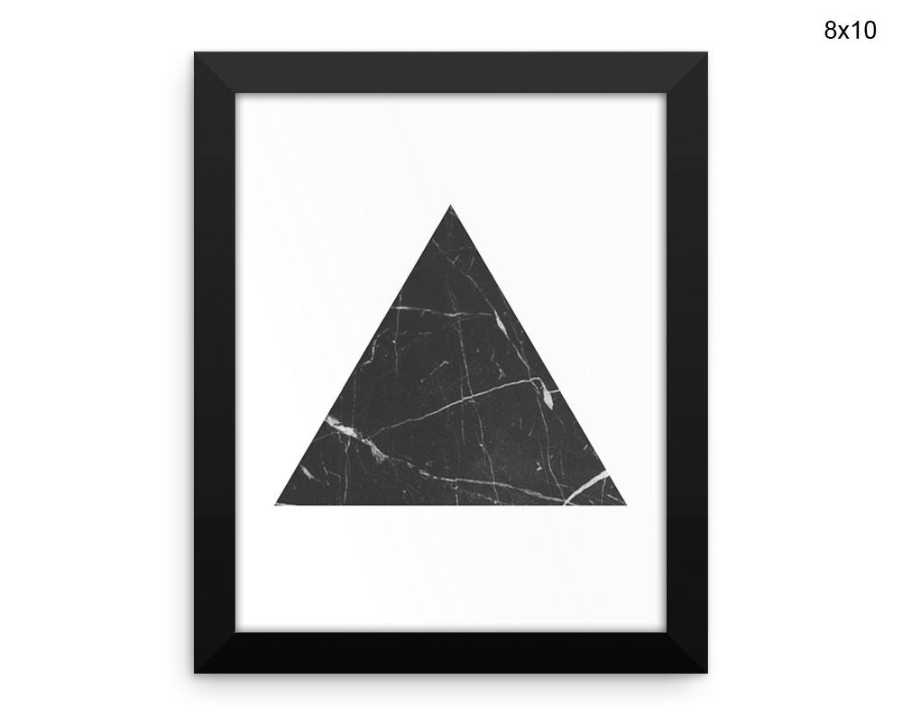 Marble Triangle Print, Beautiful Wall Art with Frame and Canvas options available Geometric Decor