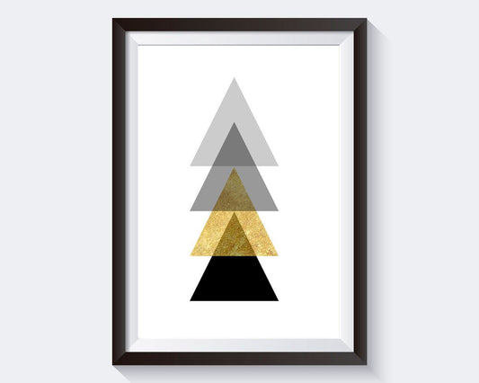 Wall Art Geometric Triangle Digital Print Geometric Triangle Poster Art Geometric Triangle Wall Art Print Geometric Triangle Office Art - Digital Download