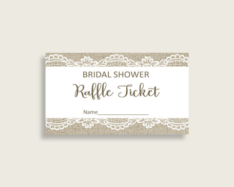 Raffle Ticket Bridal Shower Raffle Ticket Burlap And Lace Bridal Shower Raffle Ticket Bridal Shower Burlap And Lace Raffle Ticket NR0BX