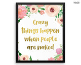 Naked Funny Print, Beautiful Wall Art with Frame and Canvas options available  Decor